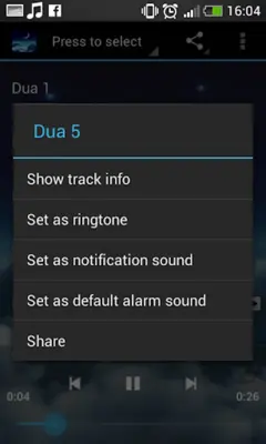 Dua Islamic Ringtone android App screenshot 1